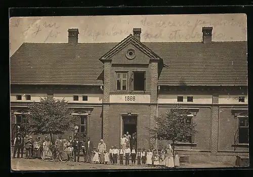 Foto-AK Wien, Schule in der Tiefenbachgasse