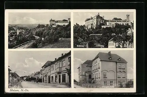 AK Matzen, Teilansicht, Schloss, Hauptstrasse, Oberschule