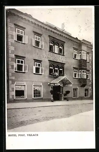 AK Villach, Hotel Post von Hans Faltinger