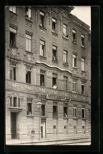 Foto-AK Wien, Blumberggasse 22, Metallwaren Ferdinand Schober