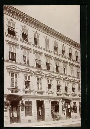 Foto-AK Wien, Clementinengasse 9, Gasthof Ludwig Strabl