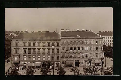 Foto-AK Wien, Mariahilfer Gürtel 19, Wohnhäuser mit Geschäften