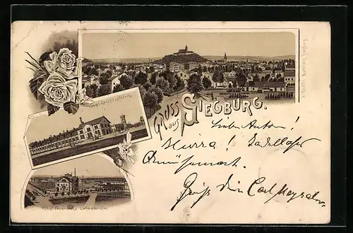 Lithographie Siegburg, Kgl. Geschossfabrik, Kgl. Feuerwerks-Laboratorium