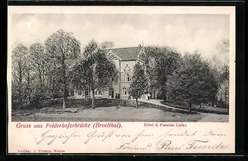 AK Ruppichteroth - Feldershoferbrücke, Hotel & Pension Linke im Bröltal