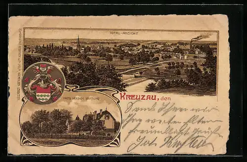 Lithographie Kreuzau, Hans Hoesch Stiftung, Wappen