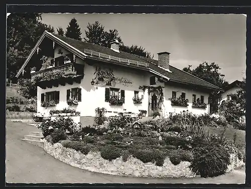 AK Aufham / Anger, Hotel - Pension Haus Waldfrieden, Bergstrasse 12