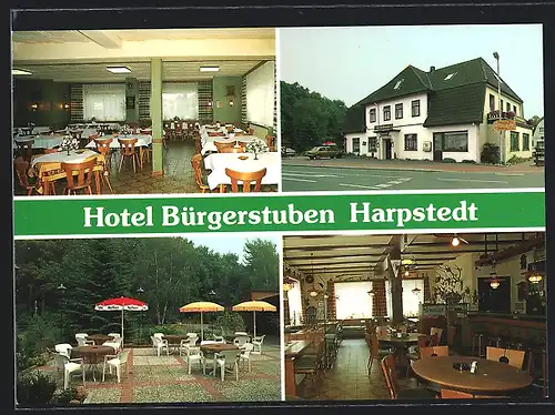 AK Harpstedt, Hotel Bürgerstuben, Am Bahnhof 1, Innenansichten