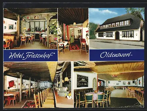 AK Oldenswort, Hotel Friesenhof, Innenansichten