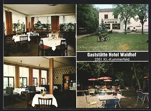 AK Klein-Kummerfeld, Gasthaus-Hotel Waldhof Kristian Böhnke, Innenansichten