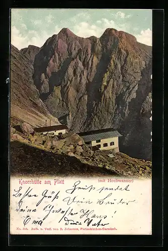 AK Knorrhütte, Berghütte am Platt mit Hochwanner