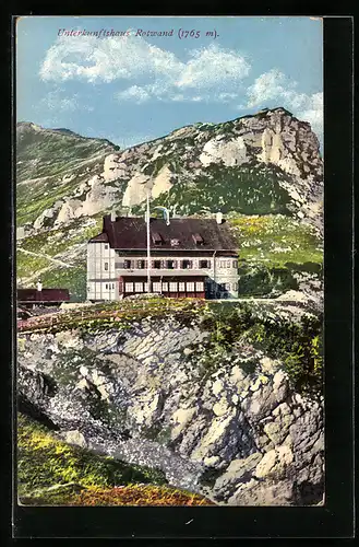 AK Rotwand-Unterkunftshaus, Berghütte mit Umgebung