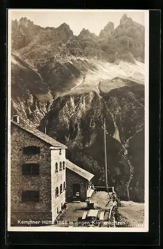 AK Kemptner Hütte, Berghütte gegen Krottenspitzen