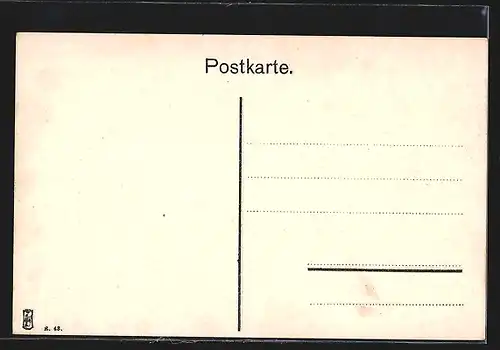 AK Riesenbaude, Ansicht mit Schneekoppe und Zugangsweg