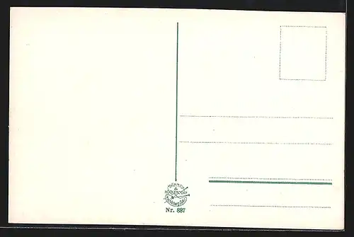 AK Riesenbaude, Ansicht mit Schneekoppe