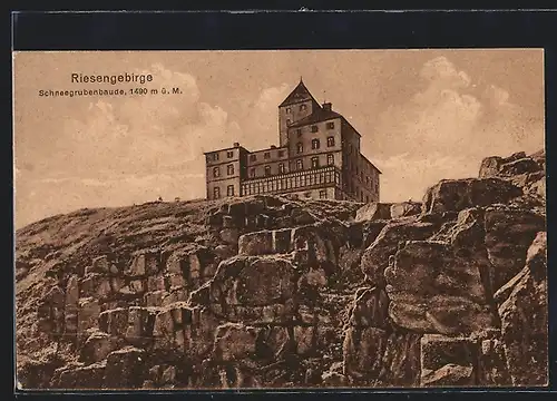 AK Schneegrubenbaude, Ansicht von unterhalb