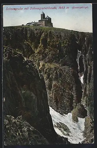 AK Schneegruben-Baude, Schneegrube mit Baude