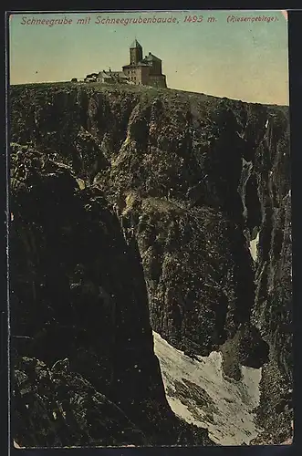 AK Schneegruben-Baude, Schneegrube mit der Baude