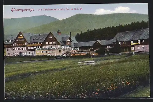 AK Teichmannbaude im Riesengebirge