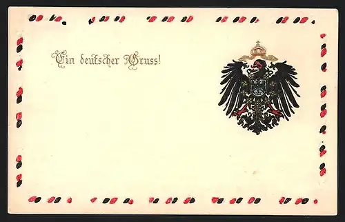 Präge-AK Adler vom Wappen des Deutschen Reichs