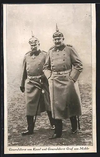 AK Generaloberst von Kessel, Oberbefehlshaber in den Marken und Generaloberst Graf von Moltke