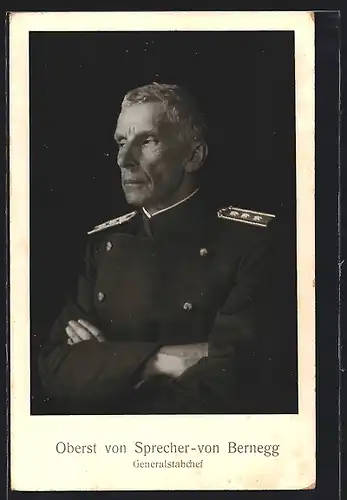 AK Generalstabschef Oberst von Sprecher-von Bernegg