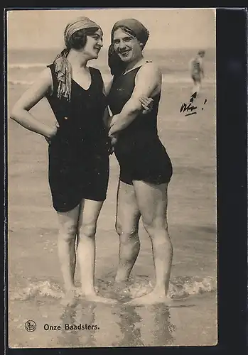 AK Onze Baadsters, 2 Frauen im Badeanzug