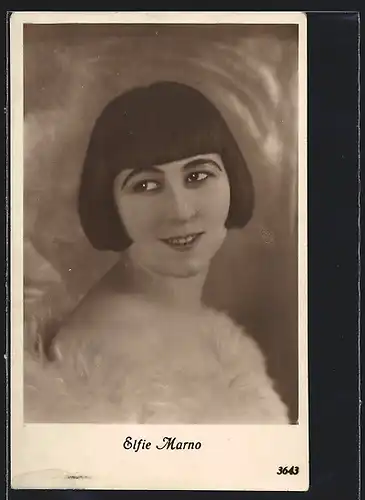 AK Tänzerin Elfie Marno mit Ponyfrisur