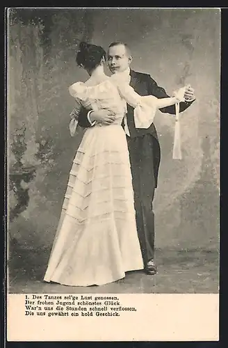 AK Elegantes Paar beim Tanz