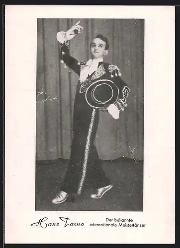 AK Tänzer Hans Tarno im spanischem Kostüm