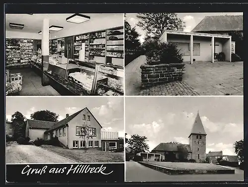 AK Hilbeck, Bäckerei-Konditorei Monke, Mahnmal, Kirche