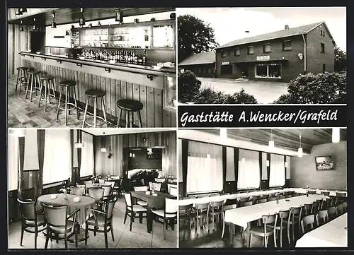 AK Grafeld /Bersenbrück, Gaststätte A. Wencker mit Rewe-Filiale daneben