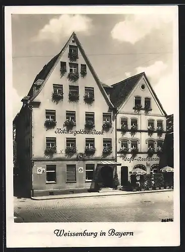 AK Weissenburg in Bayern, Hotel zur goldenen Rose, Bes. Edgar Mitschke