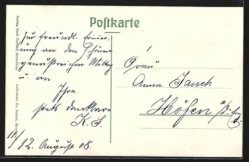 AK Bad Herrenalb, Partie mit Hummelsburg und Felsen Falkenstein