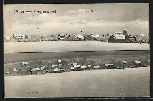 AK Langenbrand / Forbach, Oberdorf, Unterdorf