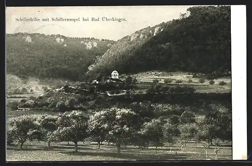 AK Bad Überkingen, Schillerhöhe mit Schillertempel