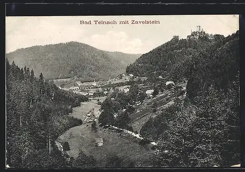 AK Bad Teinach, Ortsansicht mit Zavelstein