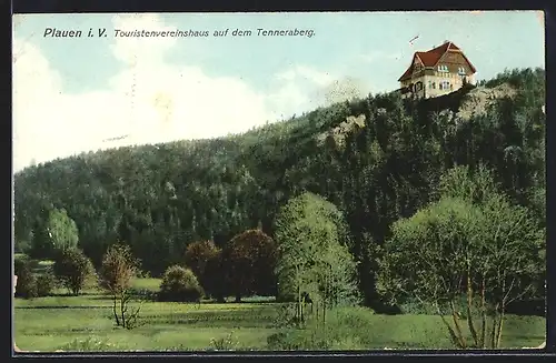 AK Plauen i. V., Touristenvereinshaus auf dem Tenneraberg