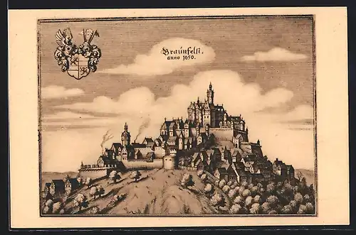 Künstler-AK Braunfels, Schloss um das Jahr 1650