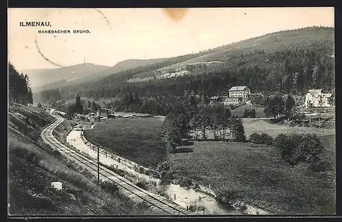 AK Ilmenau, Manebacher Grund mit Bahnstrecke