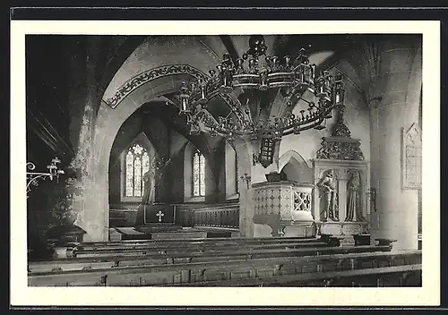 AK Braunfels /Lahn, Schlosskirche in der Innenansicht