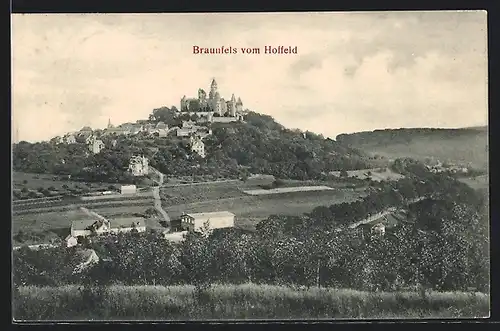 AK Braunfels, Ortsansicht vom Hoffeld
