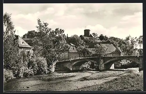 AK Tannroda /Kr. Weimar, Burg und Ilmbrücke