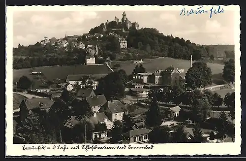 AK Braunfels a. d. Lahn, Ortsansicht mit Schloss