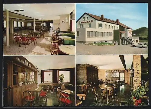 AK Kleinaspach, Gasthof-Cafe Sonnenhof, Bes.Fam.Ferber, Äusseres und Inneres