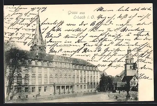 AK Erbach i. O., Schloss und Kirche