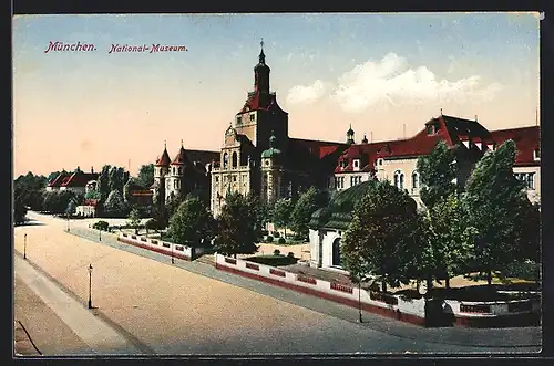 AK München, Blick auf's Nationalmuseum