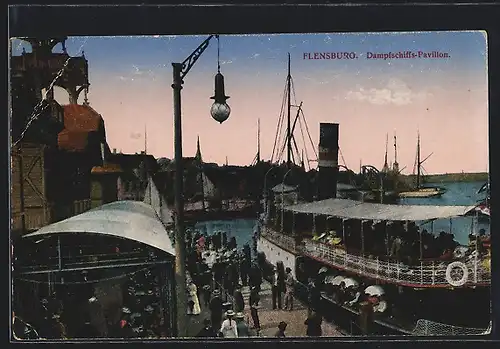 AK Flensburg, Anlegestelle am Dampfschiffs-Pavillon