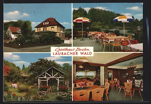 AK Laubach / Hessen, Gasthaus-Pension Lauberacher Wald