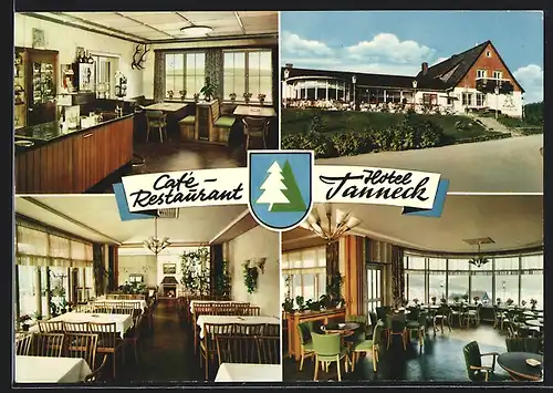 AK Neu-Schulenberg, Hotel-Gaststätte Tanneck mit Ansicht der Speisesäle