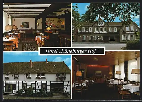 AK Munster /Lüneburger Heide, Hotel-Restaurant Lüneburger Hof, mit Innenansichten